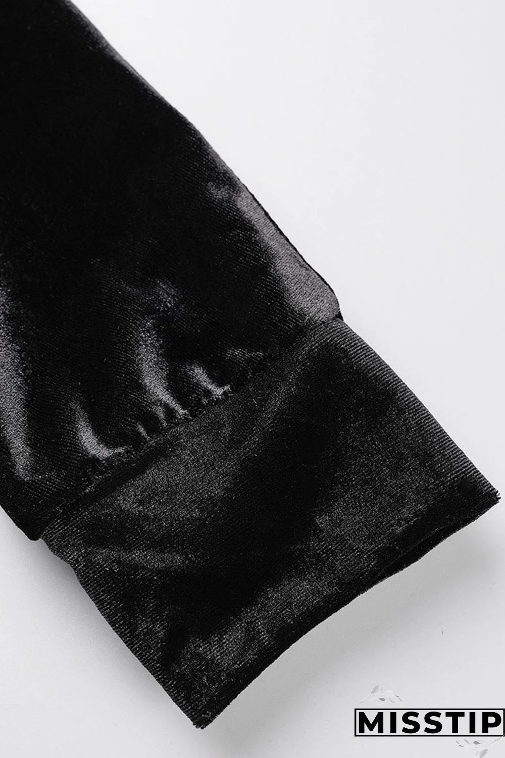 Blue Street Patchwork Solid Draped asymmetrical crop top Straight Long Sleeve Two Pieces