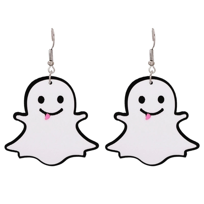 Halloween Pumpkin Ghost Acrylic Resin Earrings