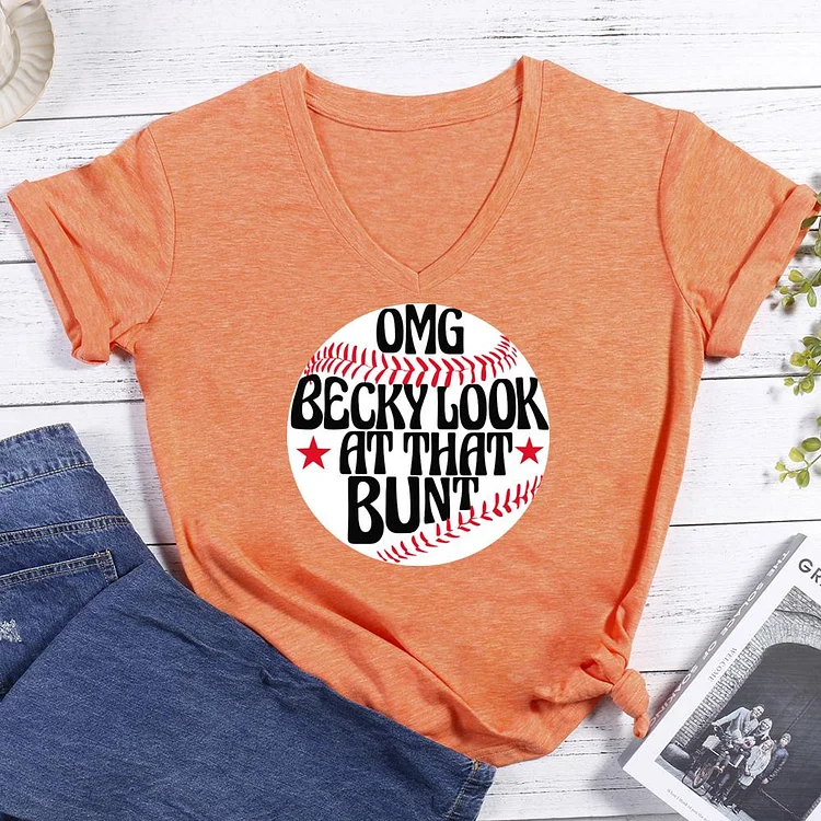 Baseball OMG Becky Look at That Bunt..Funny Heather Grey Unisex