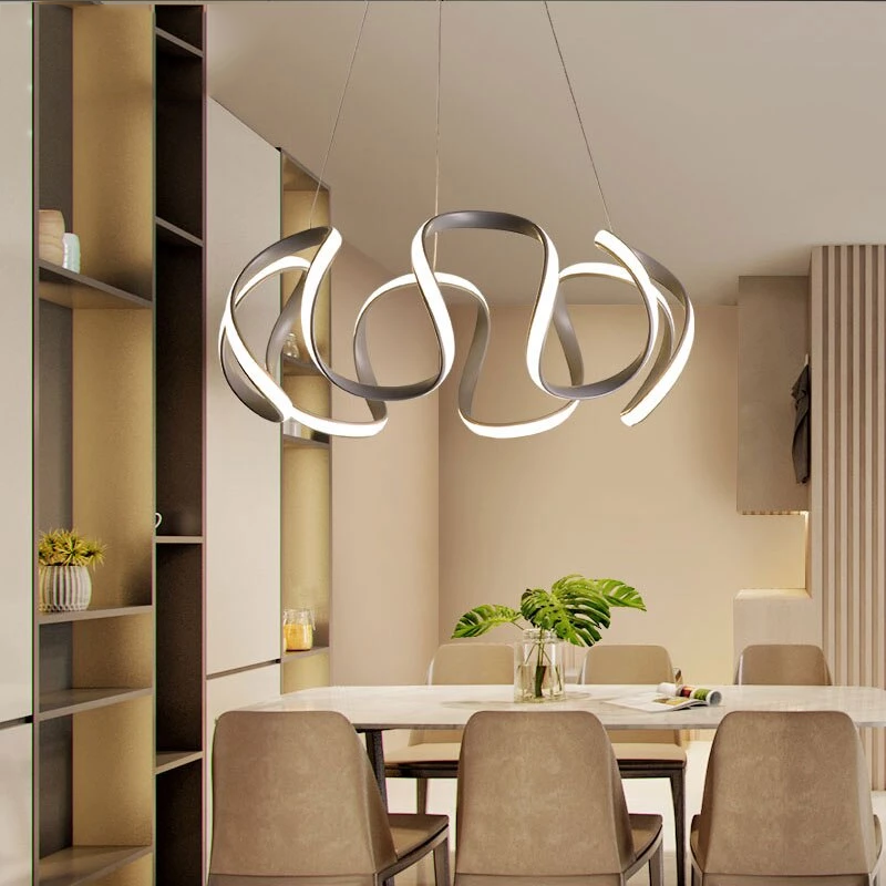 Led Pendant Light For Living Room Kitchen Light Fixtures Creative Modern Ceiling Pendant Lamp Hanging Lamp Home Luminaires Gray