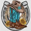 Western Cowboy Boot Hat-11CT Stamped Cross Stitch 45*45cm tapestrymarket