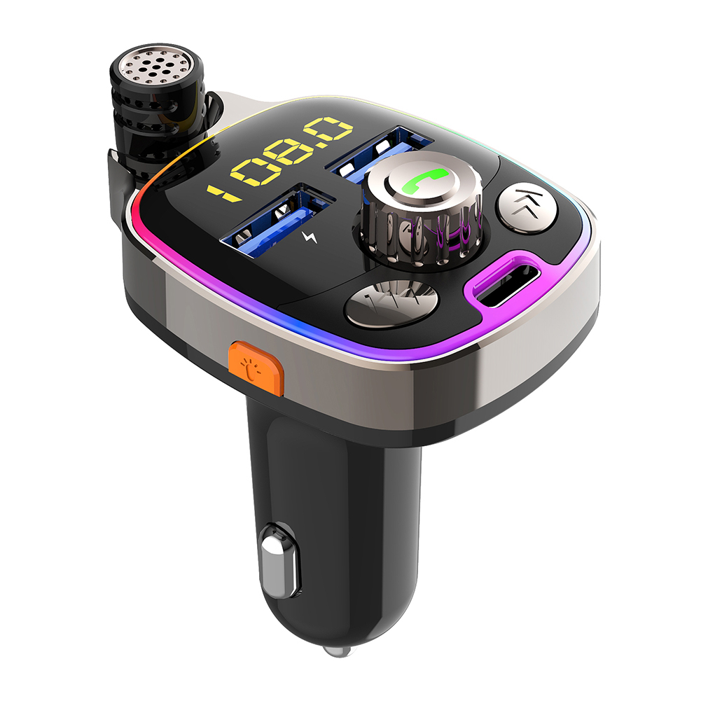 

FM Transmitter Bluetooth Hands Free Car Kit USB Car Charger w/ External Mic, 501 Original