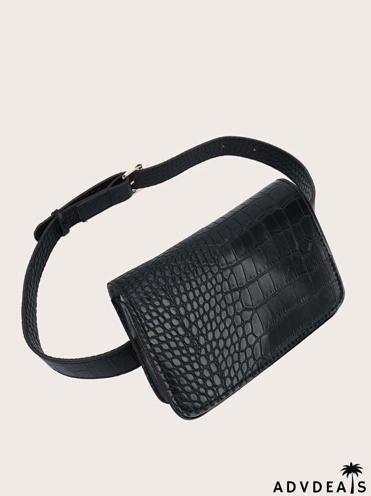 Croc Embossed Belt Bag