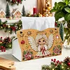 Xmas Angel DIY Pearl Diamond Painting PU Cover Tissue Holder Kit Pearl Art Painting Decoration for Home & Gifts