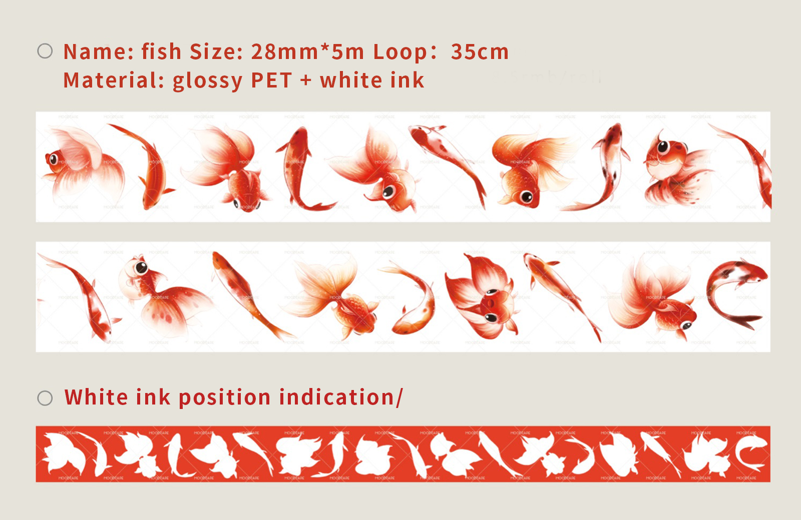 Journalsay 500cm Kawaii Animals Landscaping PET Tape 