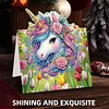 8PCS DIY Diamond Art Greeting Cards Xmas Congratulations Cards & Gifts (Flower)