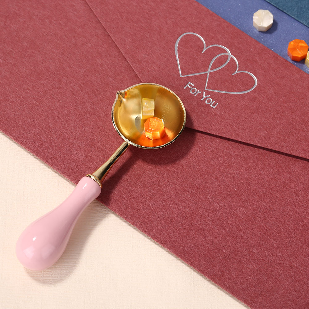 

Pink Wood Handle Sealing Wax Spoon, 501 Original