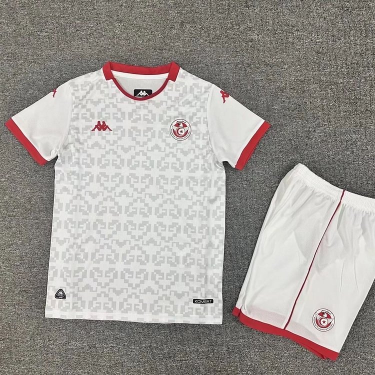 Kids Tunisia 2025 Africa Cup of Nations Away Football Jersey