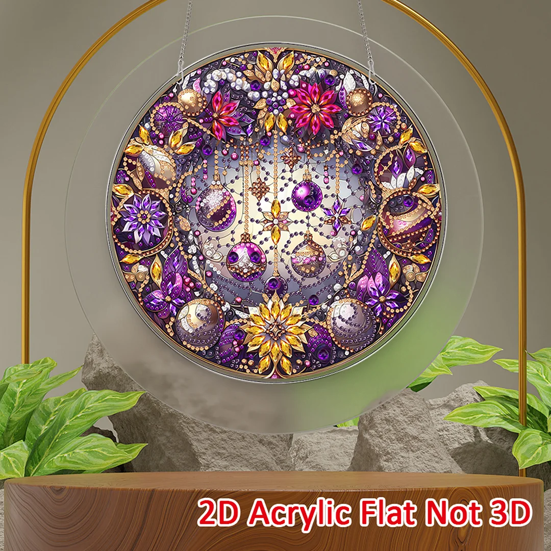 Jewelry 2D Flat DIY Acrylic Diamond Painting Pendants Crafts for Home Wall Decor