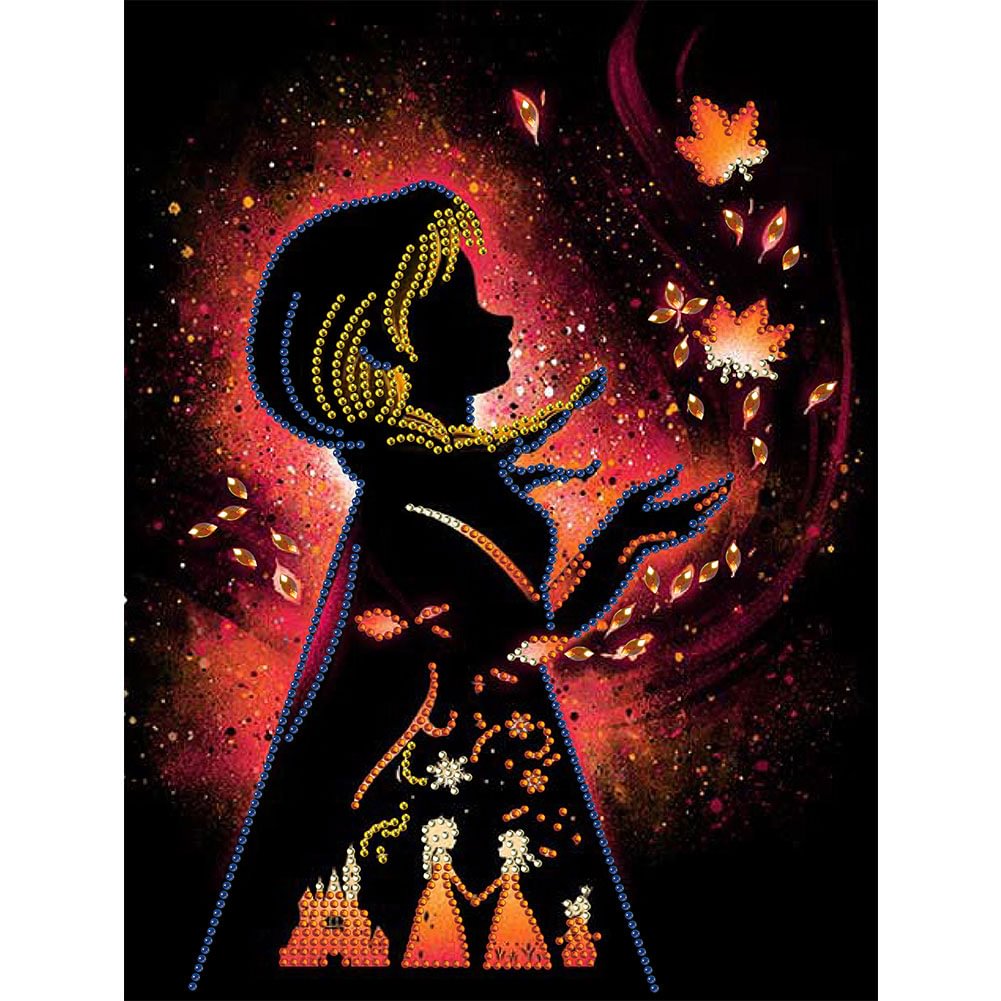 Silhouette - Partial Drill - Special Diamond Painting(30*40cm)