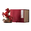 Ceramic horse statue a Chinese feng shui red horse ornament symbolizing good fortune in the Year of
