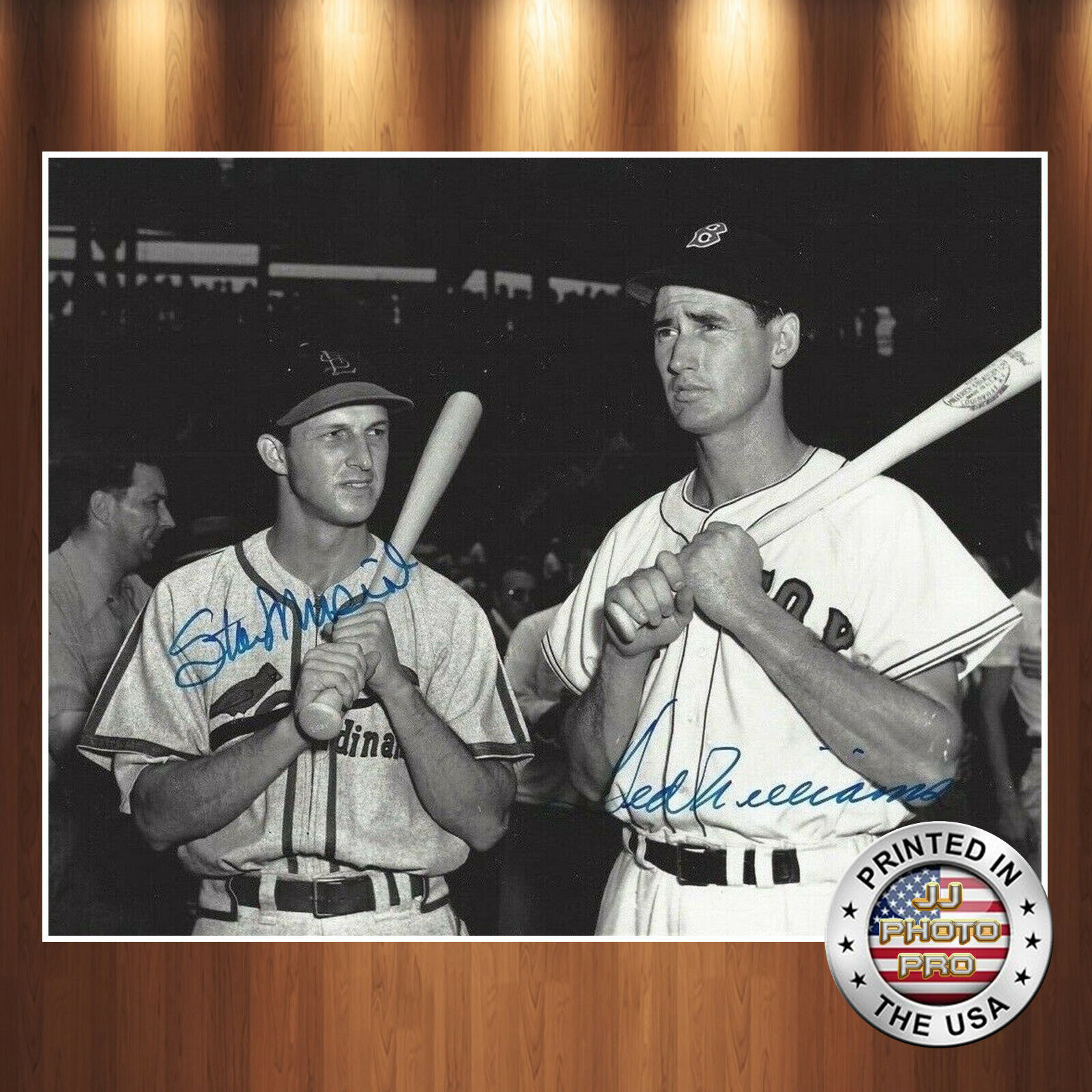 Ted Williams / Stan Musial Autographed Signed 8x10 Photo Poster painting (HOF Red Sox) REPRINT