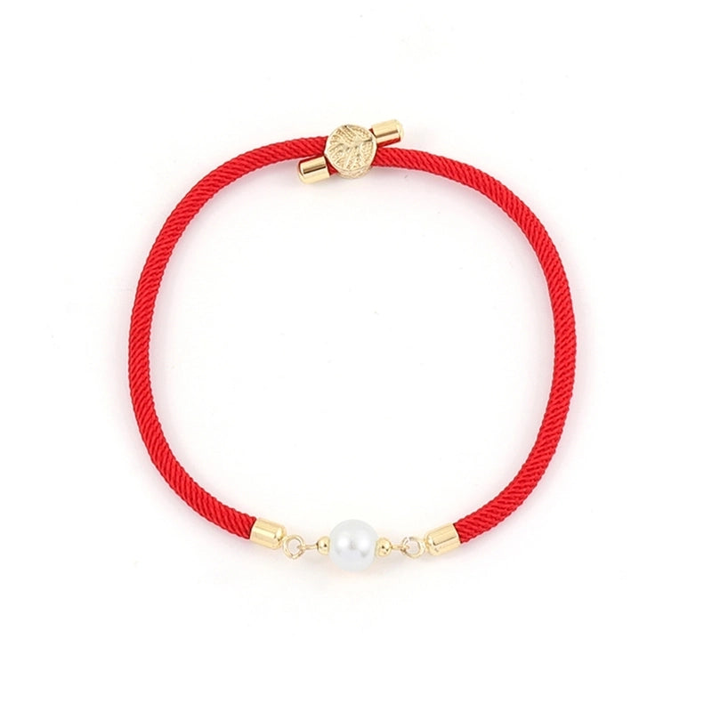 Artificial Pearl Copper Geometric Copper Bracelets