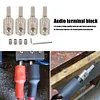 4Pcs Car Audio Modified Power Amplifier Copper 4GA to 8GA Wire Terminal Blocks