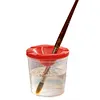 Spill Proof Paint Cups with Colored Lids Paint Brush Cleaner Cup Reusable for Artist Watercolor Painting Art Crafts Supplies (1Pcs Red)