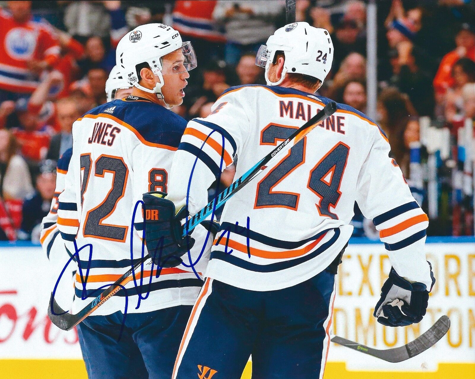 Autographed 8x10 BRAD MALONE Edmonton Oilers Photo Poster painting - w/COA