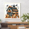 Diamond Painting-DIY Full Round Drill Halloween House(40*40 CM)