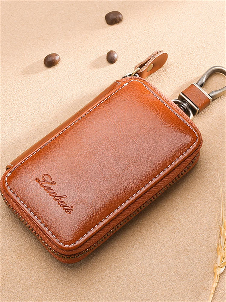 Keys & Card Keeper Utility Leather Mini Bag