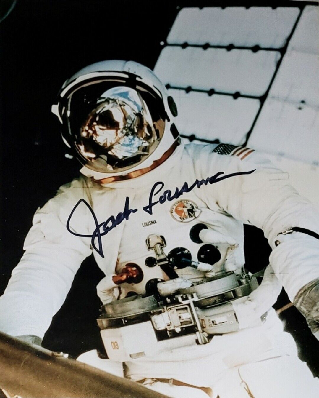 Jack Lousma Hand Signed Autograph Photo Poster painting Skylab NASA Astronaut STS 3 Commander