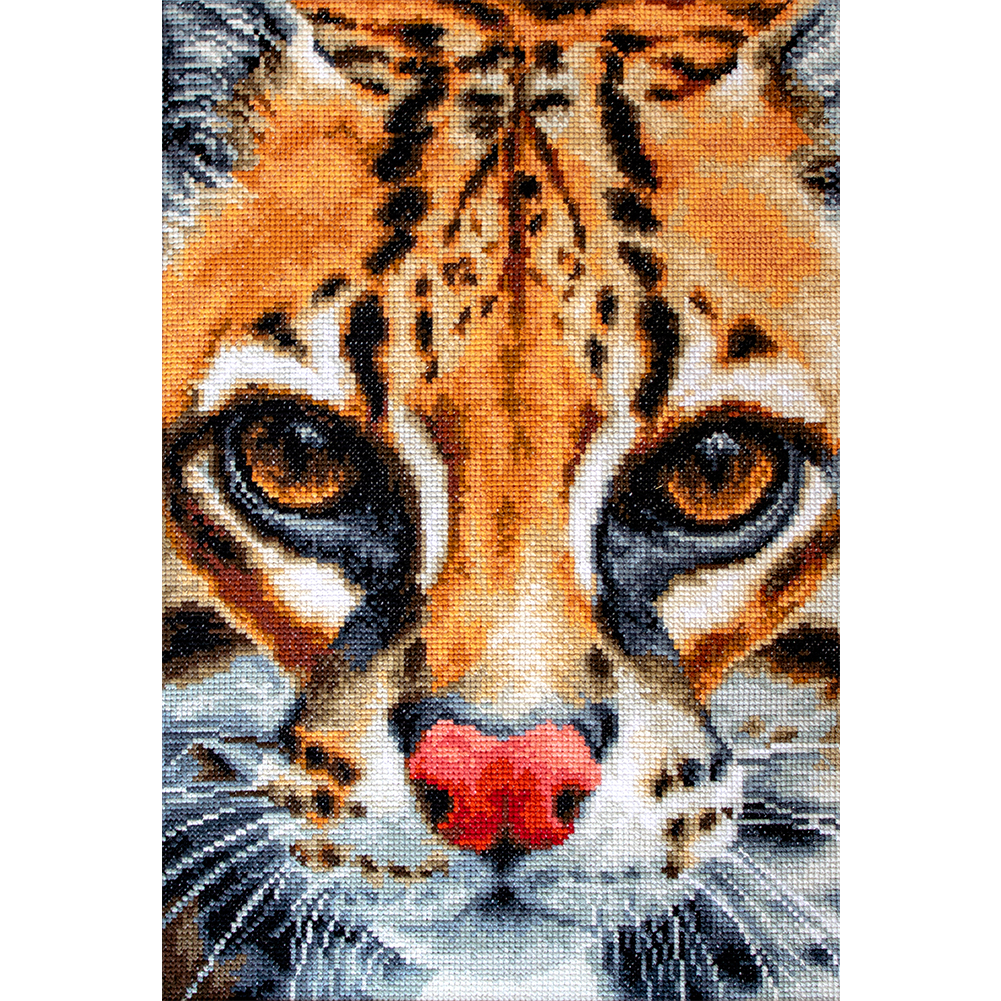 

Leopard - 11CT Stamped Cross Stitch - 40*60CM, 501 Original