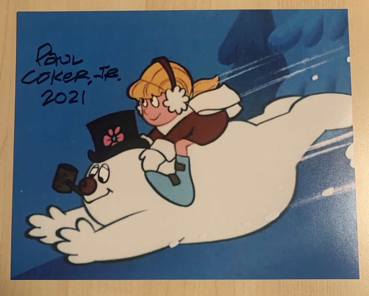 PAUL COKER JR SIGNED 8x10 Photo Poster painting AUTOGRAPHED FROSTY THE SNOWMAN CARTOONIST COA