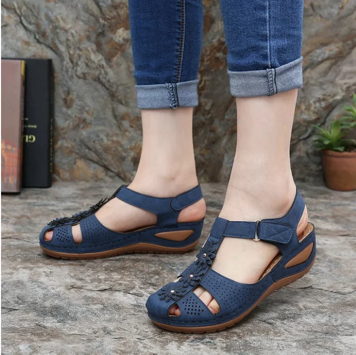 2022 Women Shoes Summer Women's Large Non Slip Lightweight Round Head Super Comfortable Slope Heel Comfortable Outdoor Sandals Women