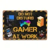 3pcs - Play Game Do Not Disturb Warning Vintage Metal Signs(12*16Inch)  