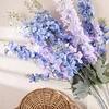 2 Stems Blue Purple Pink Flocking Delphinium Artificial Flower