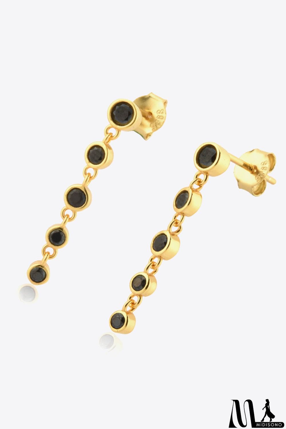 MidiSono - Inlaid Zircon 925 Sterling Silver Earrings