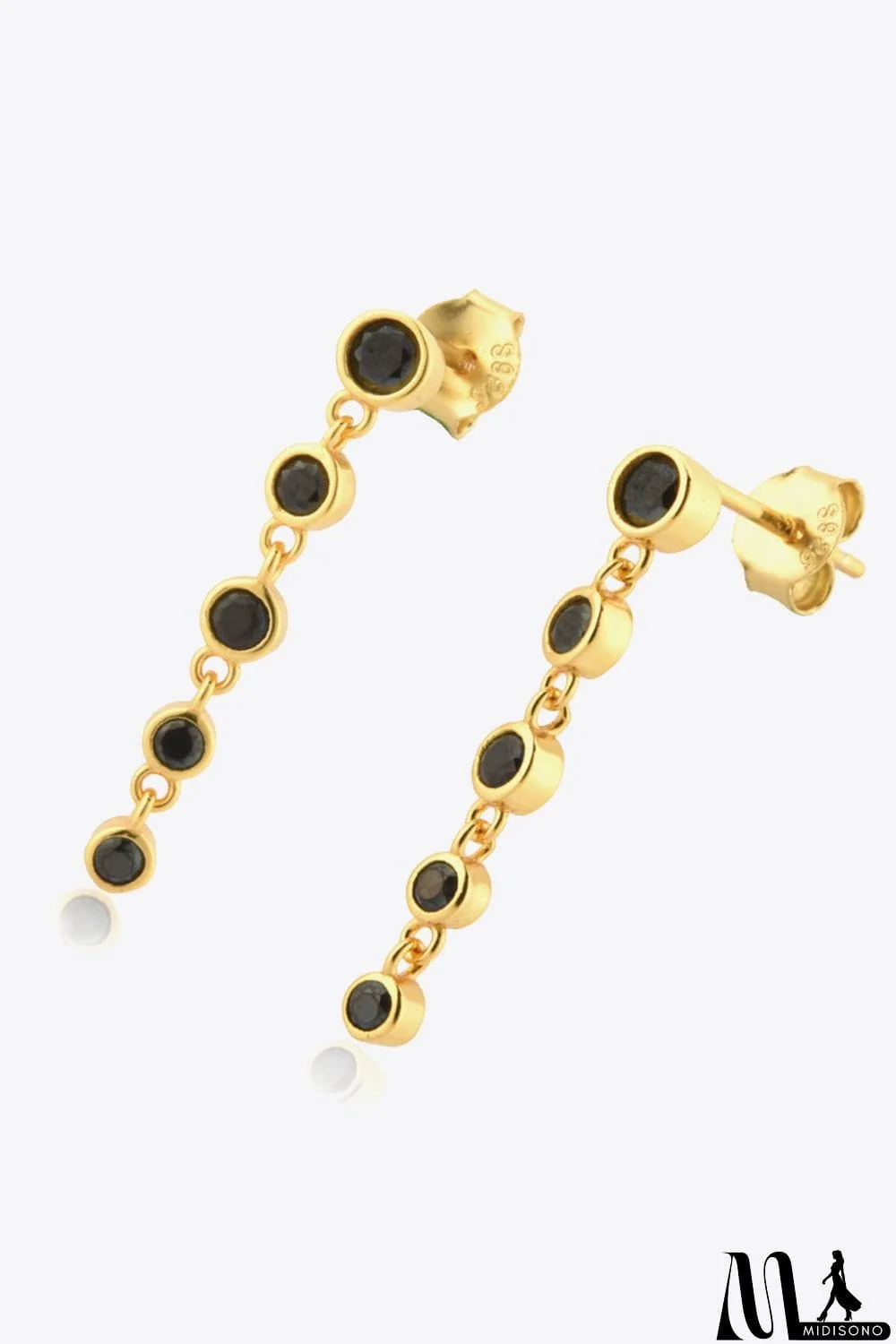 MidiSono - Inlaid Zircon 925 Sterling Silver Earrings