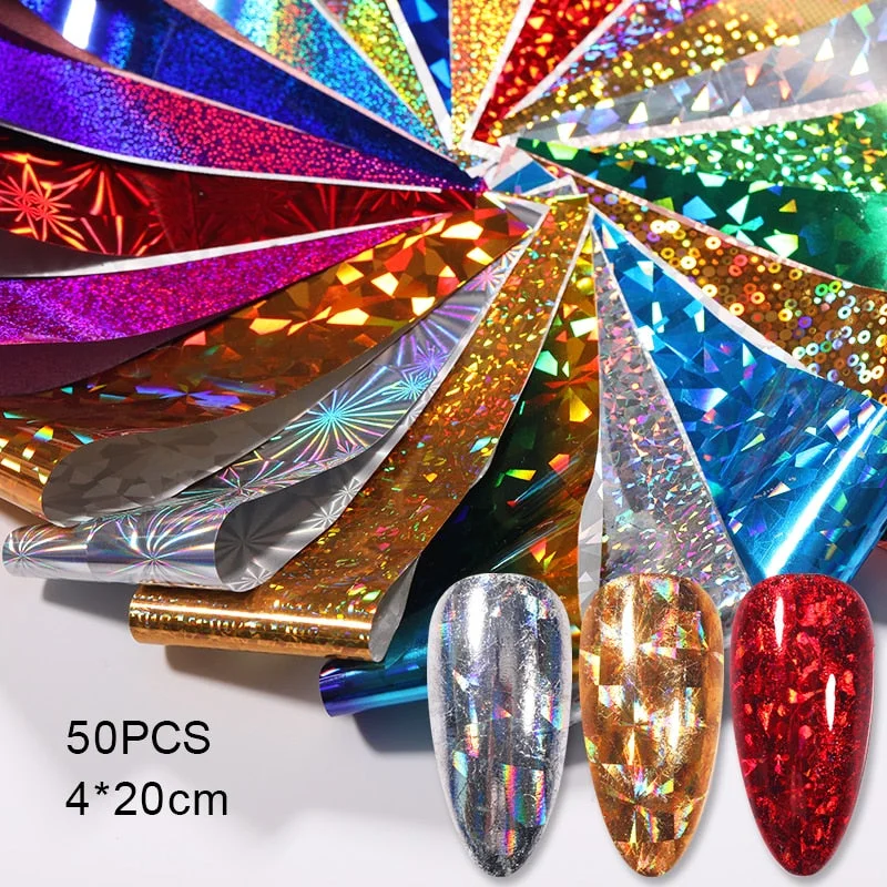 Christmas Of Foil Nail Art Stickers Set With Marble Flower Gilding Pattern Nail Transfer Decals Decorations Nail Accessories