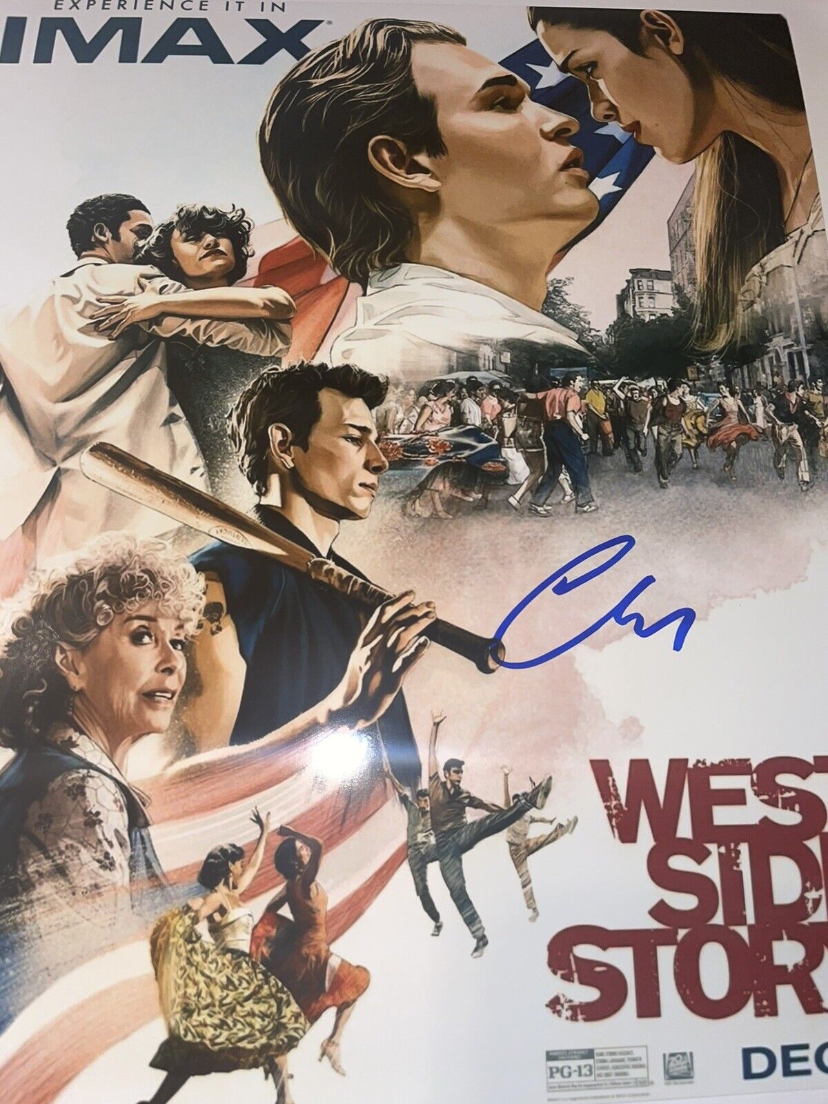 Ansel Elgort West Side Story Movie Poster signed Photo Poster painting broadway musical Playbill