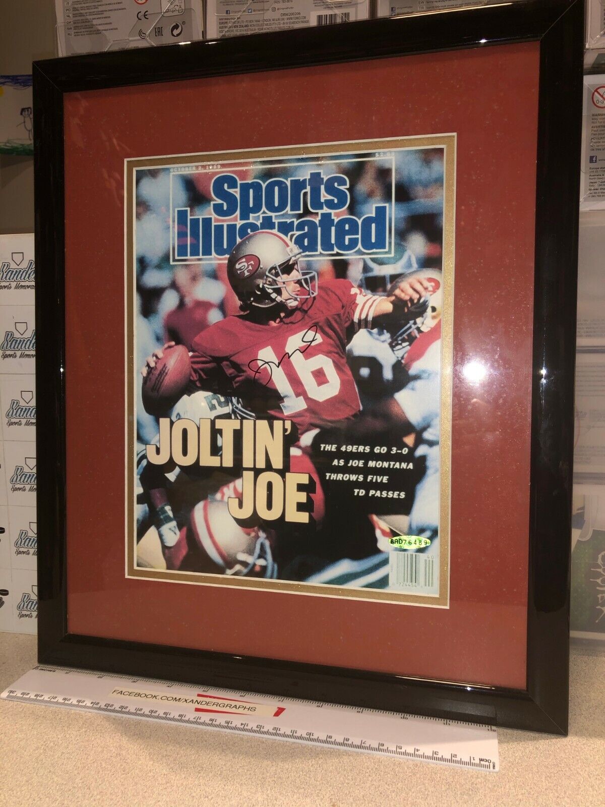 JOE MONTANA SIGNED AUTOGRAPHED FRAMED MATTED 8X10 Photo Poster painting UDA COA SI SPORTS ILLUS