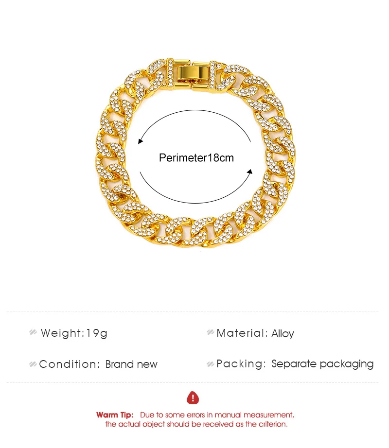 Zirconia Chunky Chain Gold-Plated Bracelet