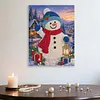 (30x40cm)DIY Pearl Painting Framed Snowman Handmade Pearl Material Art Kit Living Room Decor