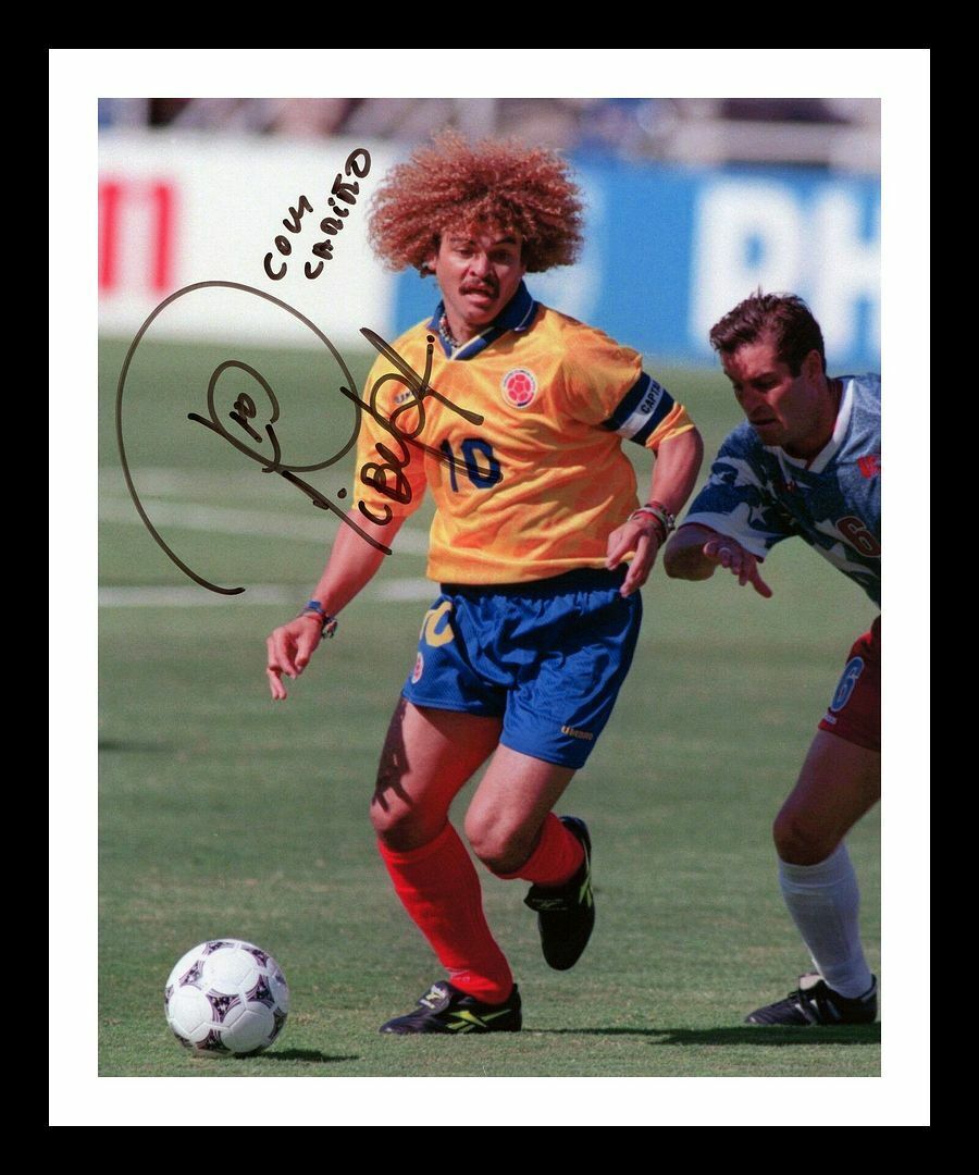 Carlos Valderrama - Colombia Autograph Signed & Framed Photo Poster painting 1