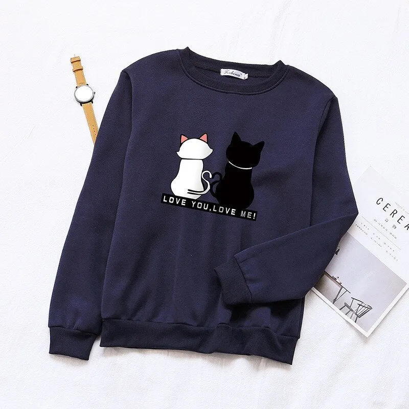 fashion print women hoodies sweatshirt female pullover autumn and winter clothes O-NECK loose padded hoodie 2019 drop shipping