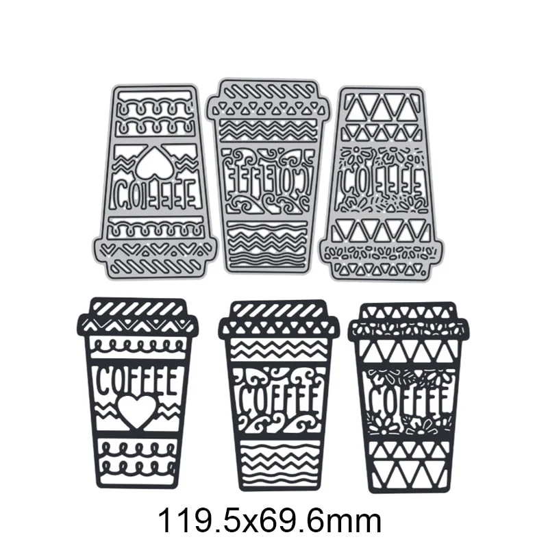 Coffee Cup  Metal Cutting Dies For DIY Scrapbook Cutting Die Paper Cards Embossed Decorative Craft Die Cut New