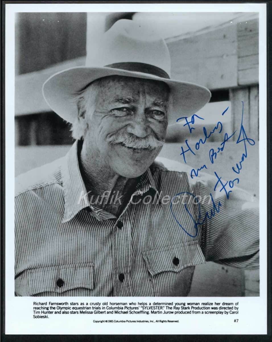 Richard Farnsworth - Signed Autograph Movie Still - Sylvester