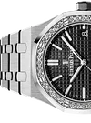 Silver 904L Steel Black Dial - Watch - 37mm