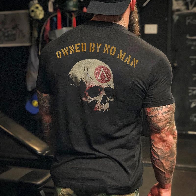 Livereid Owned By No Man Skull Printed Men's T-shirt - Livereid
