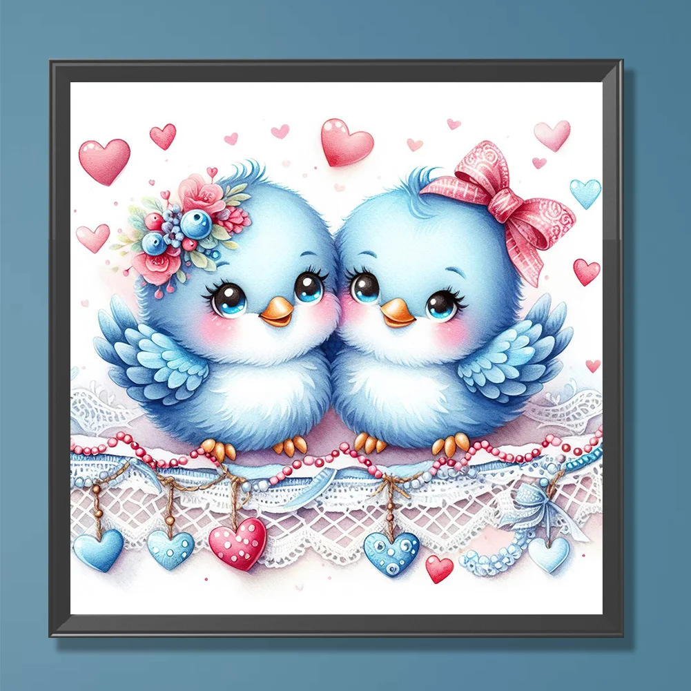 Diamond Painting - Full Round Drill - Cute Bird(Canvas|30*30cm)