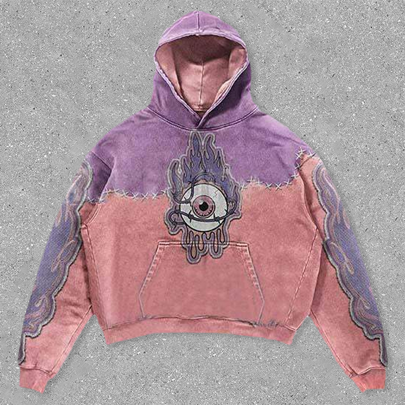 Oversized eye-block hoodie