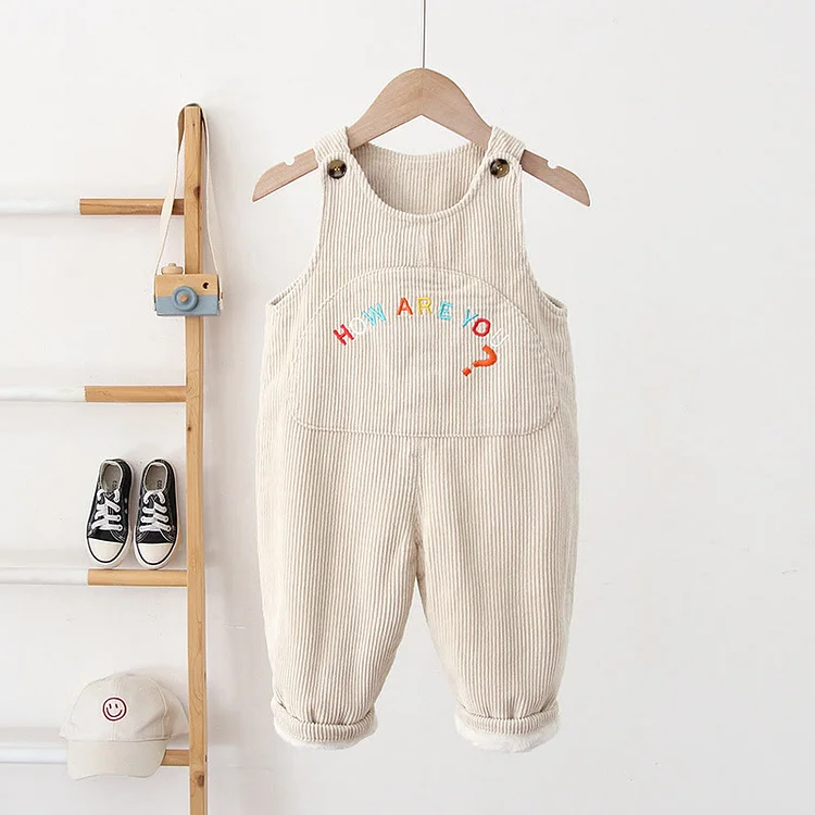 HOW ARE YOU? Toddler Corduroy Overalls