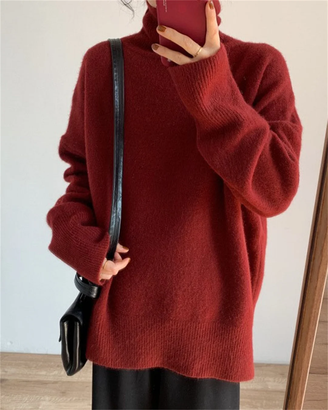 Fashion Solid Color Casual Sweater