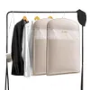 [US Local Warehouse] Space Saving Hanging Garment Bag w/ Self Compression Zipper Storage Bag(Beige S)