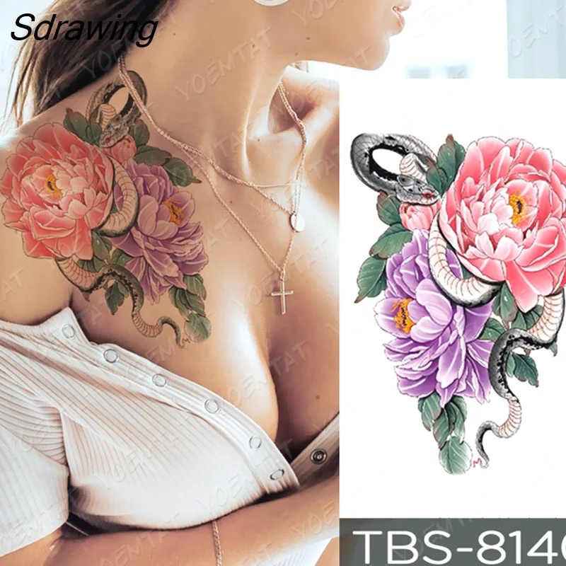 Sdrawing Temporary Tattoo Sticker forest eagle wolf butterfly Flash Tattoos Gothic Y2K Body Art Arm Fake Tatoo Men Women