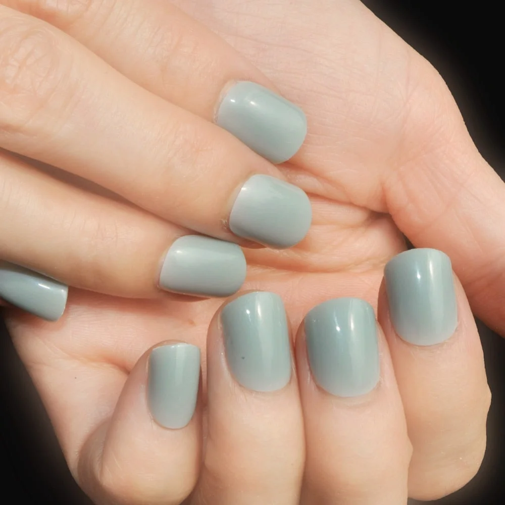 Shine Light Chocolate Color Brown 24 Pcs Sweet Candy Short Purple Red Artificial False Fake Nails Full Wrapped Tips-Nail Inspo