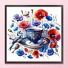 Bird Teacup-14CT Counted Cross Stitch Kit(40x40cm)