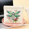 Diamond Painting Dragonfly and Flower PU Storage Bag Coin Purse